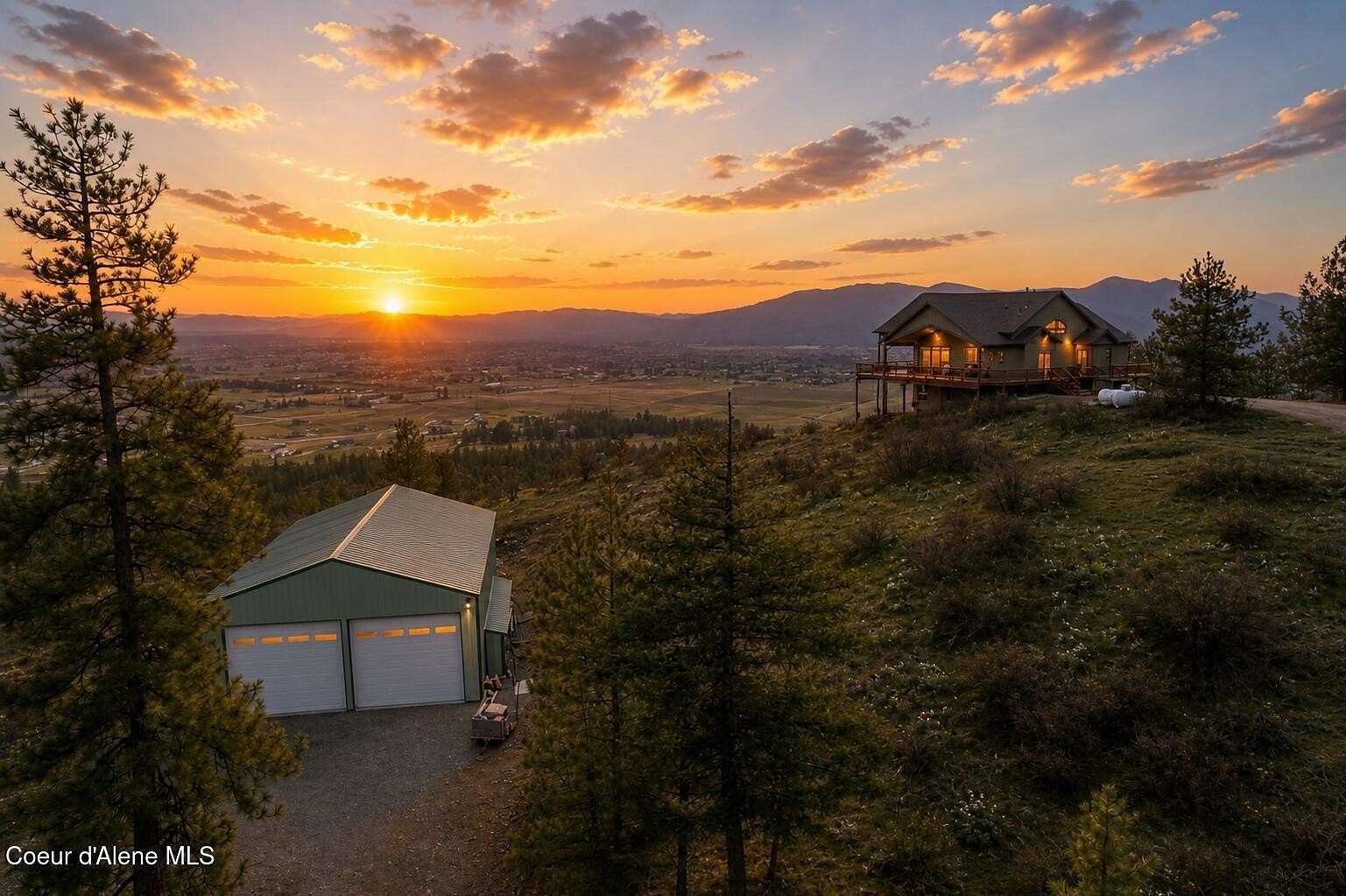 10.2 Acres of Land with Home for Sale in Hauser, Idaho