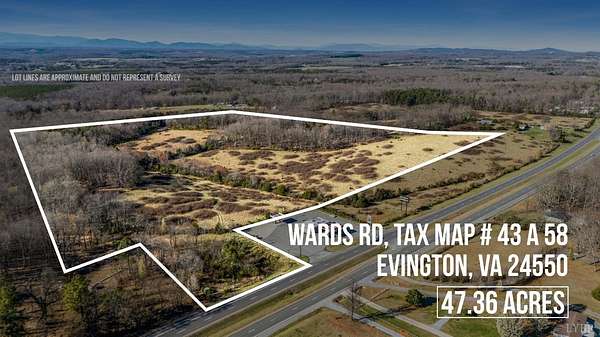 47.4 Acres of Land for Sale in Evington, Virginia