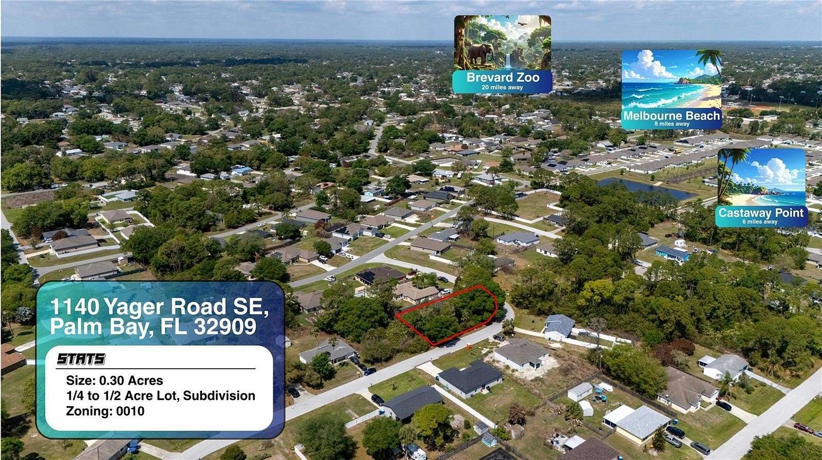 0.3 Acres of Residential Land for Sale in Palm Bay, Florida