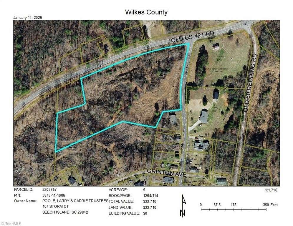 5 Acres of Residential Land for Sale in Wilkesboro, North Carolina
