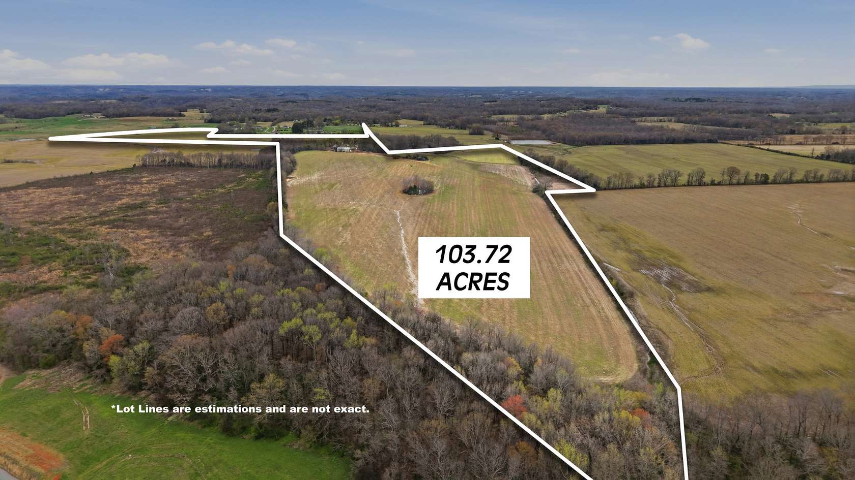 104 Acres of Agricultural Land for Auction in Flintville, Tennessee