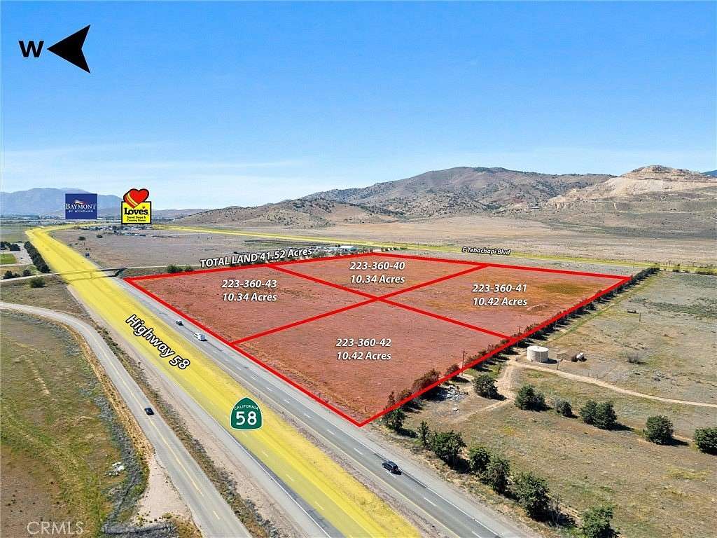 41.5 Acres of Commercial Land for Sale in Tehachapi, California