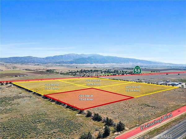 41.5 Acres of Commercial Land for Sale in Tehachapi, California