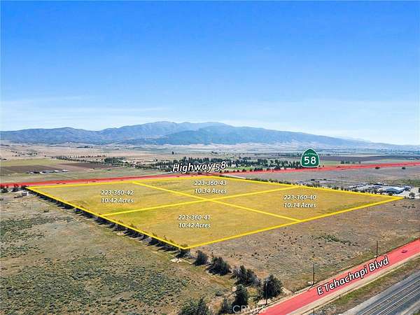 41.5 Acres of Commercial Land for Sale in Tehachapi, California