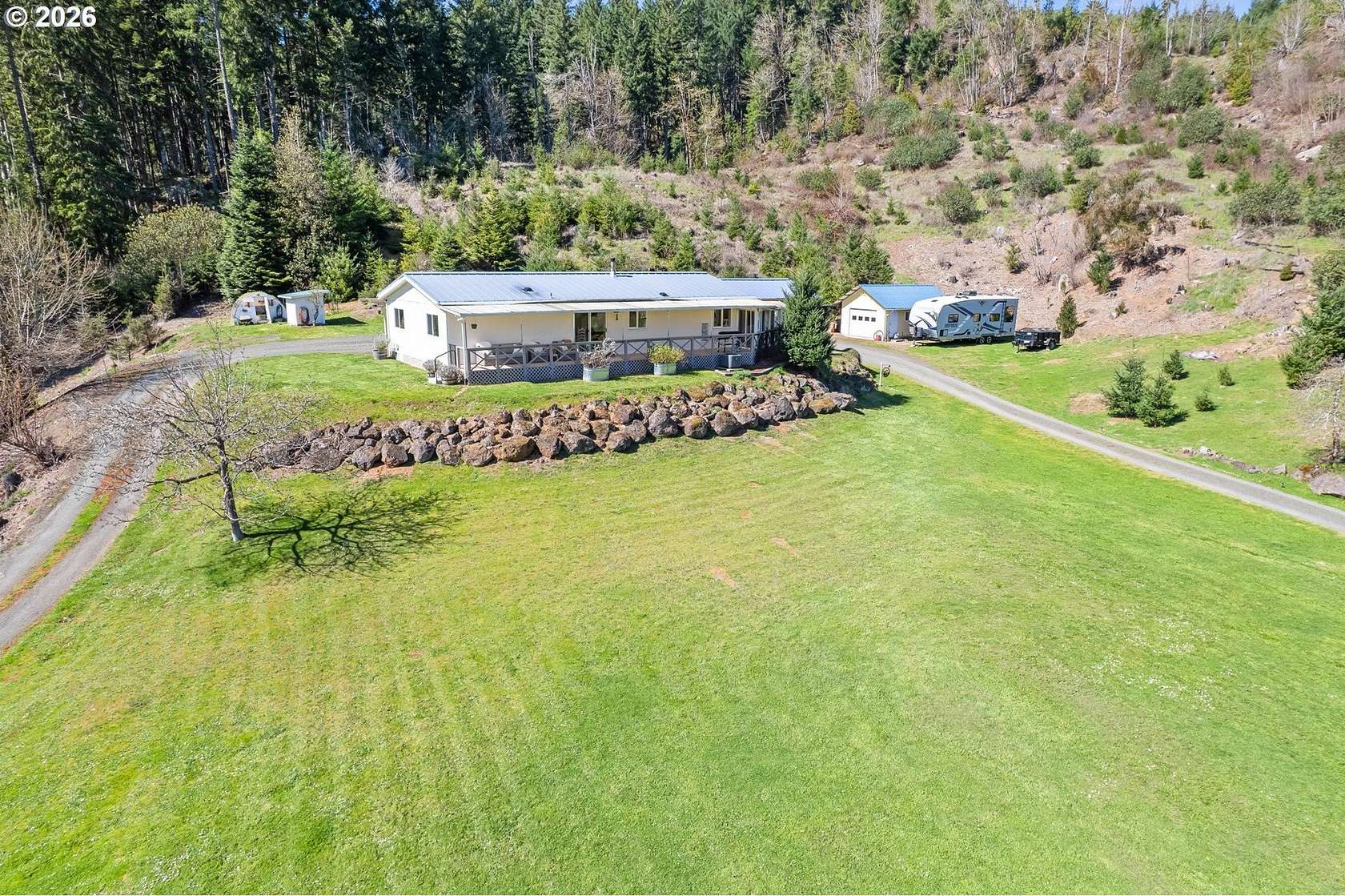 18 Acres of Land with Home for Sale in Cottage Grove, Oregon