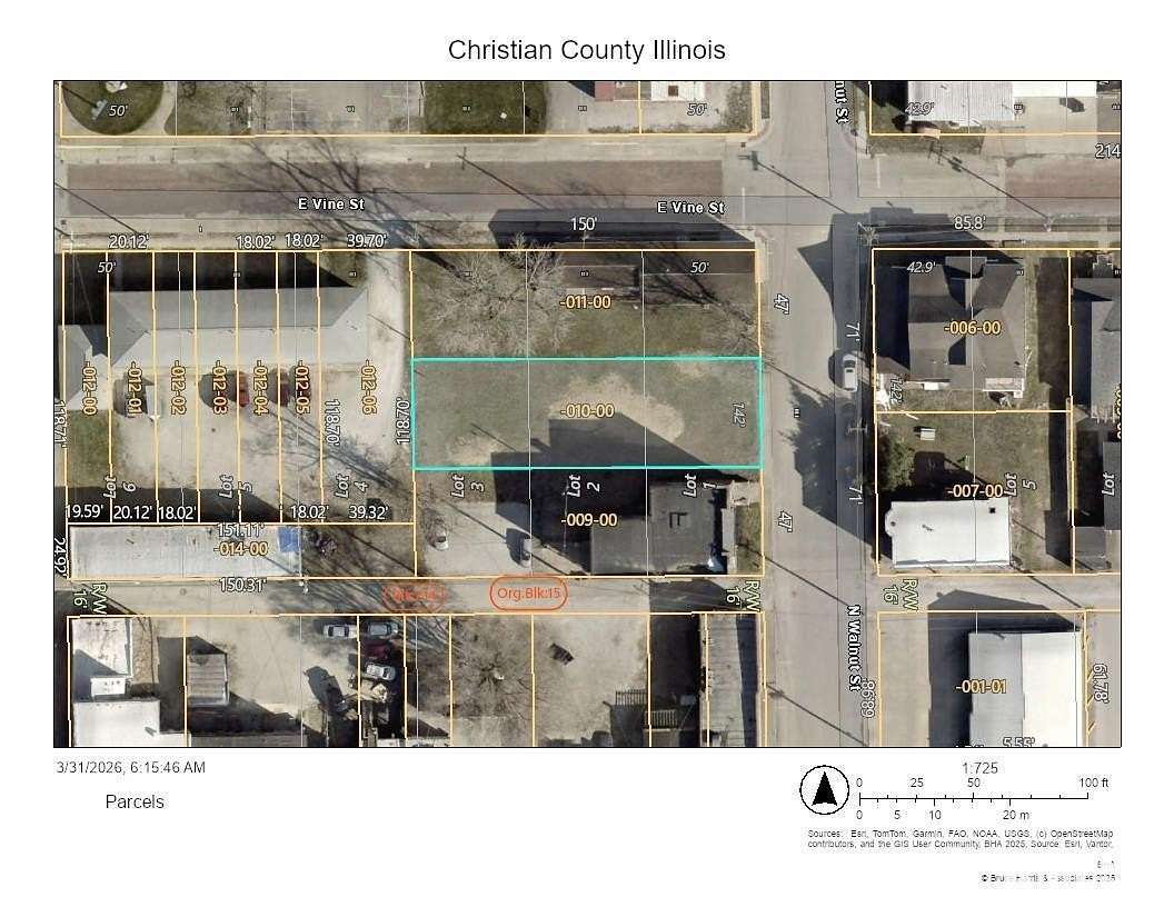 0.17 Acres of Commercial Land for Sale in Taylorville, Illinois