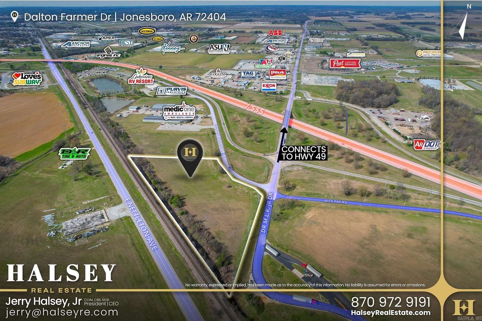 6.29 Acres of Commercial Land for Sale in Jonesboro, Arkansas