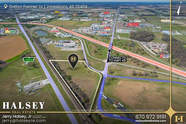 6.29 Acres of Commercial Land for Sale in Jonesboro, Arkansas