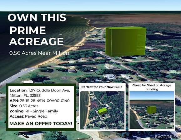 0.56 Acres of Residential Land for Sale in Milton, Florida