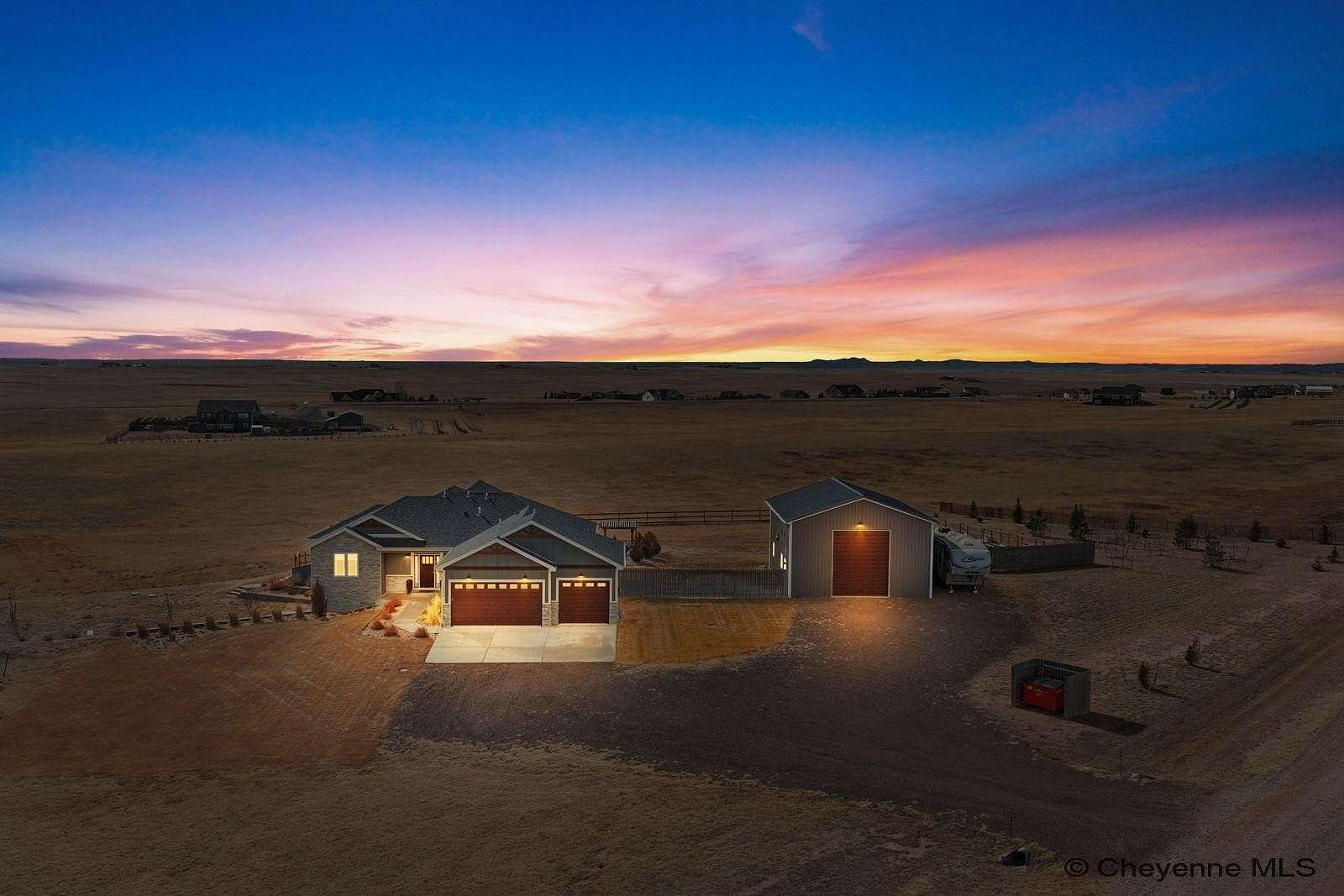 5 Acres of Land with Home for Sale in Cheyenne, Wyoming