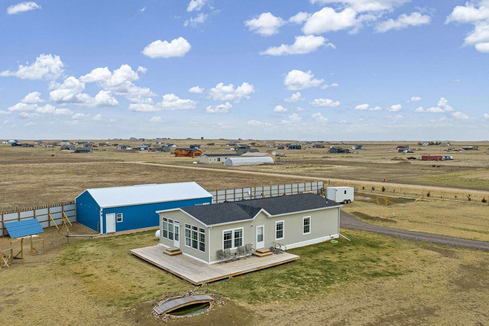 9.52 Acres of Land with Home for Sale in Box Elder, South Dakota