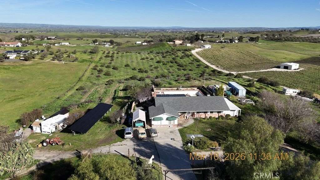 11 Acres of Land with Home for Sale in Paso Robles, California
