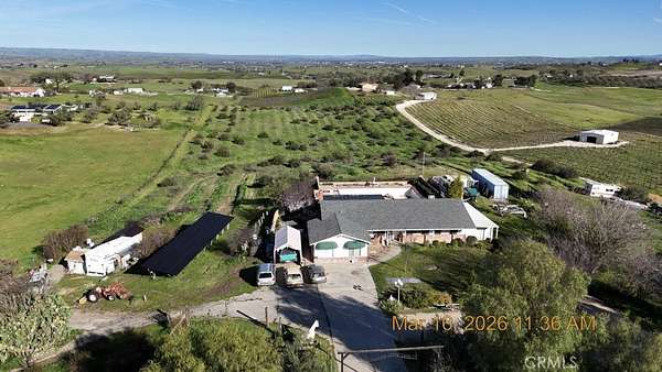 11 Acres of Land with Home for Sale in Paso Robles, California