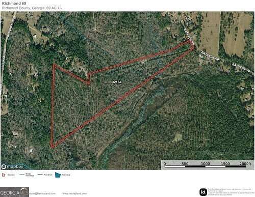 69 Acres of Land for Sale in Hephzibah, Georgia