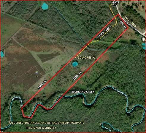 30 Acres of Recreational & Residential Land for Sale in Corsicana, Texas