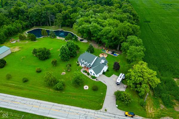 9.46 Acres of Land with Home for Sale in Hope, Indiana