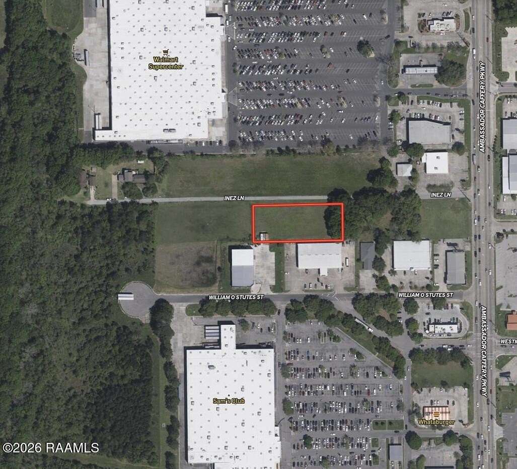 0.89 Acres of Commercial Land for Sale in Lafayette, Louisiana