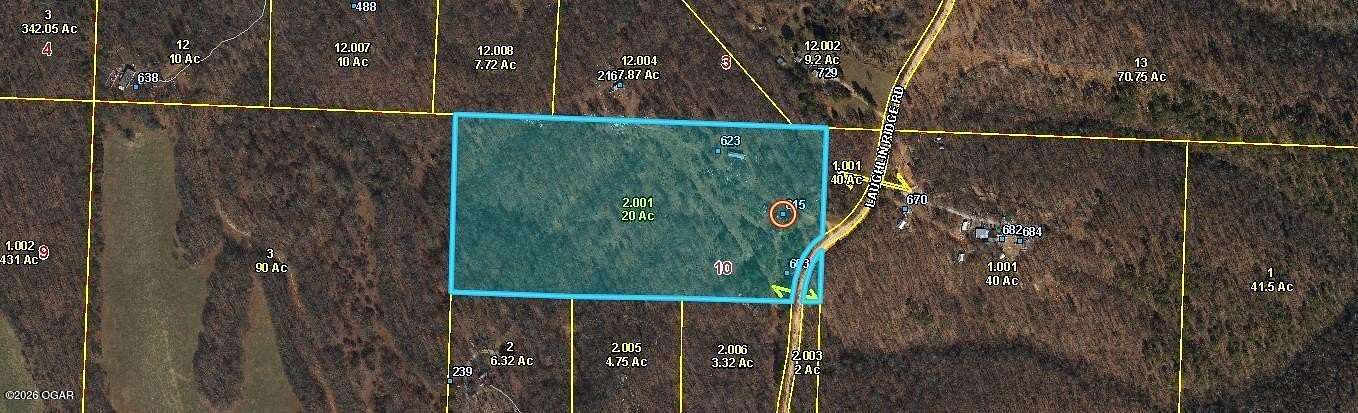 20 Acres of Recreational & Residential Land for Sale in Pineville, Missouri