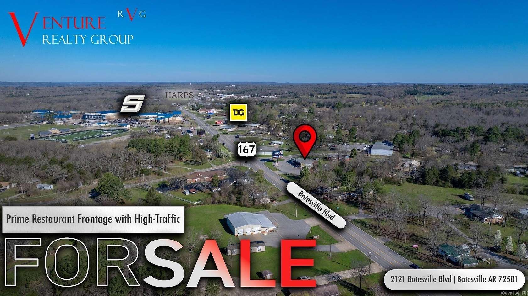 1.7 Acres of Improved Commercial Land for Sale in Batesville, Arkansas