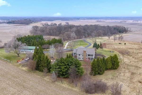 10.5 Acres of Land with Home for Sale in Orfordville, Wisconsin