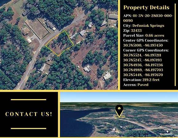0.66 Acres of Residential Land for Sale in DeFuniak Springs, Florida