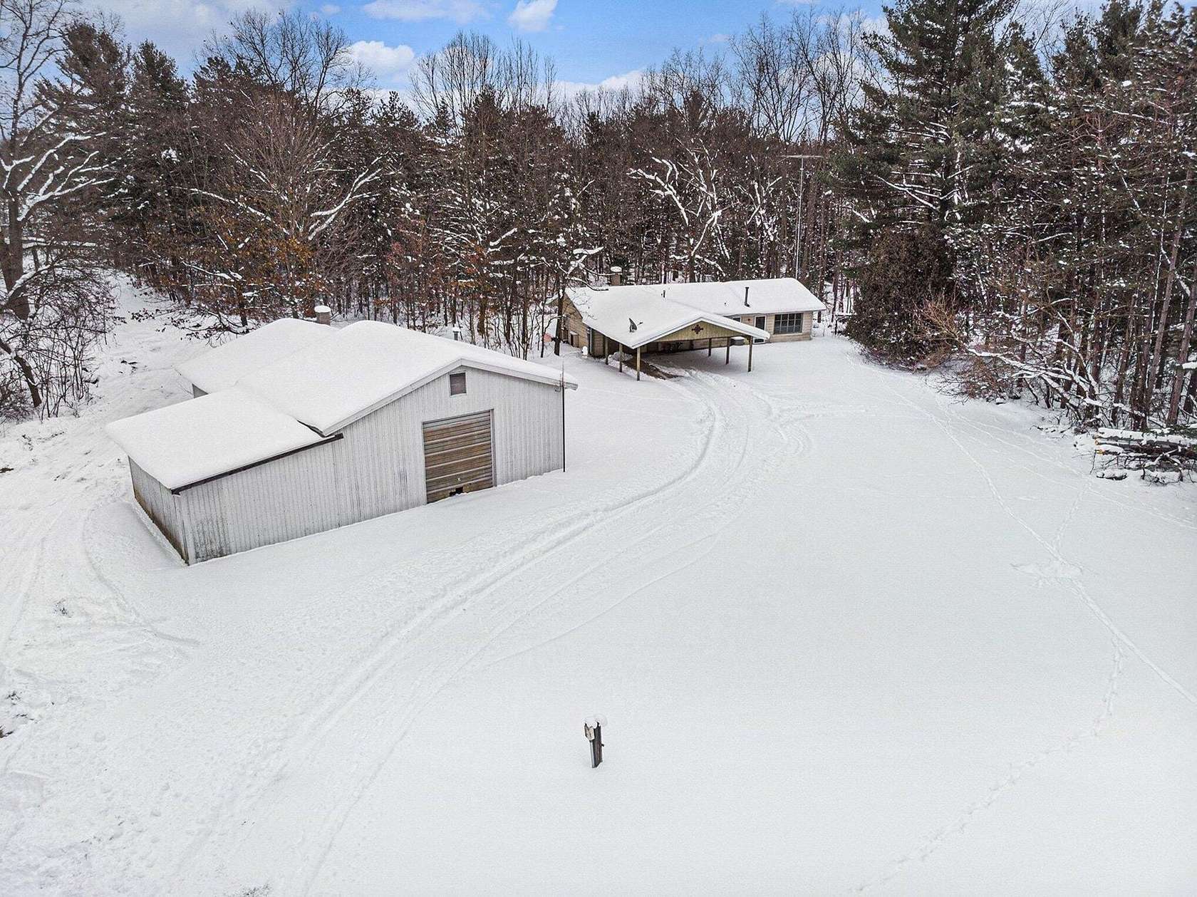 6.9 Acres of Land with Home for Sale in Dowagiac, Michigan