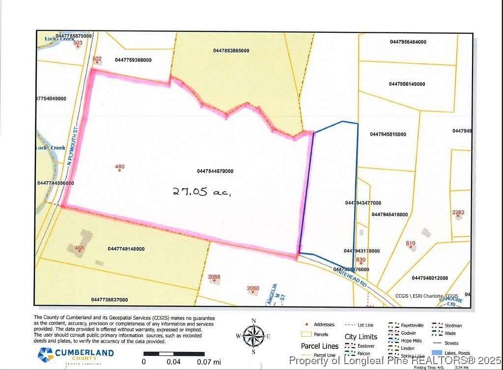 27 Acres of Land for Sale in Fayetteville, North Carolina