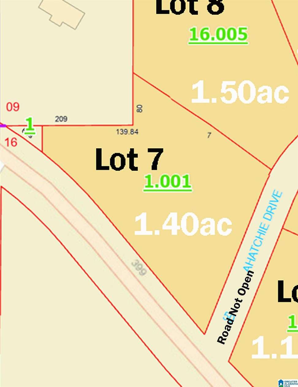 1.4 Acres of Residential Land for Sale in Sylacauga, Alabama