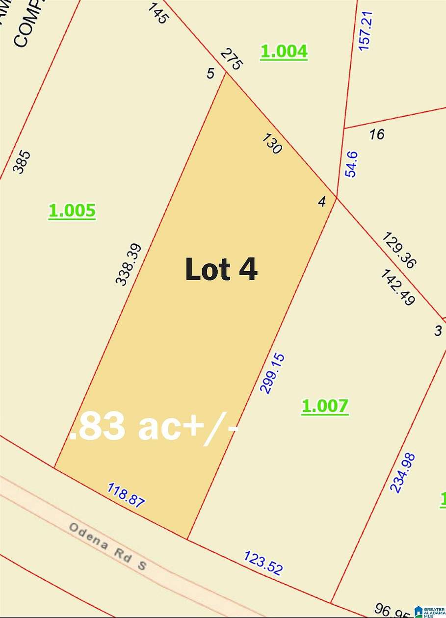 0.83 Acres of Residential Land for Sale in Sylacauga, Alabama