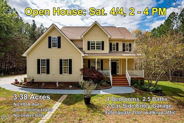 3.38 Acres of Land with Home for Sale in Moncure, North Carolina