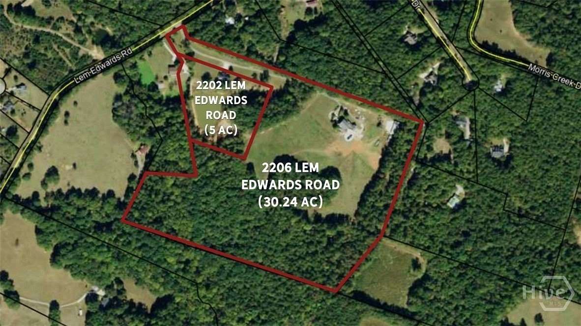 35.4 Acres of Agricultural Land with Home for Sale in Colbert, Georgia
