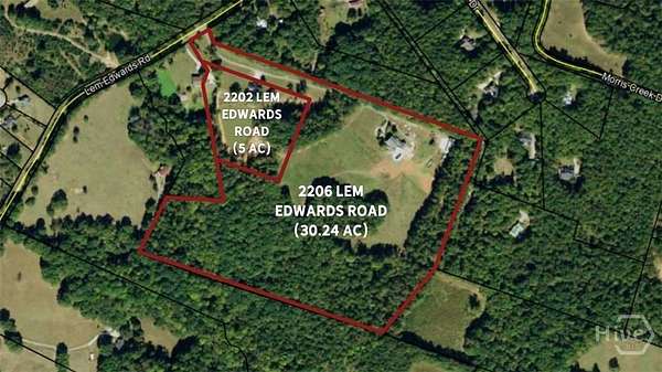 35.4 Acres of Agricultural Land with Home for Sale in Colbert, Georgia