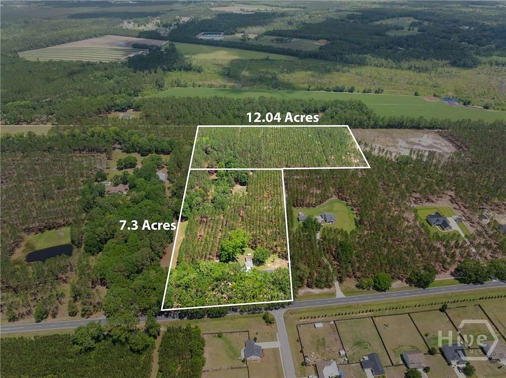 7.29 Acres of Land with Home for Sale in Ellabell, Georgia