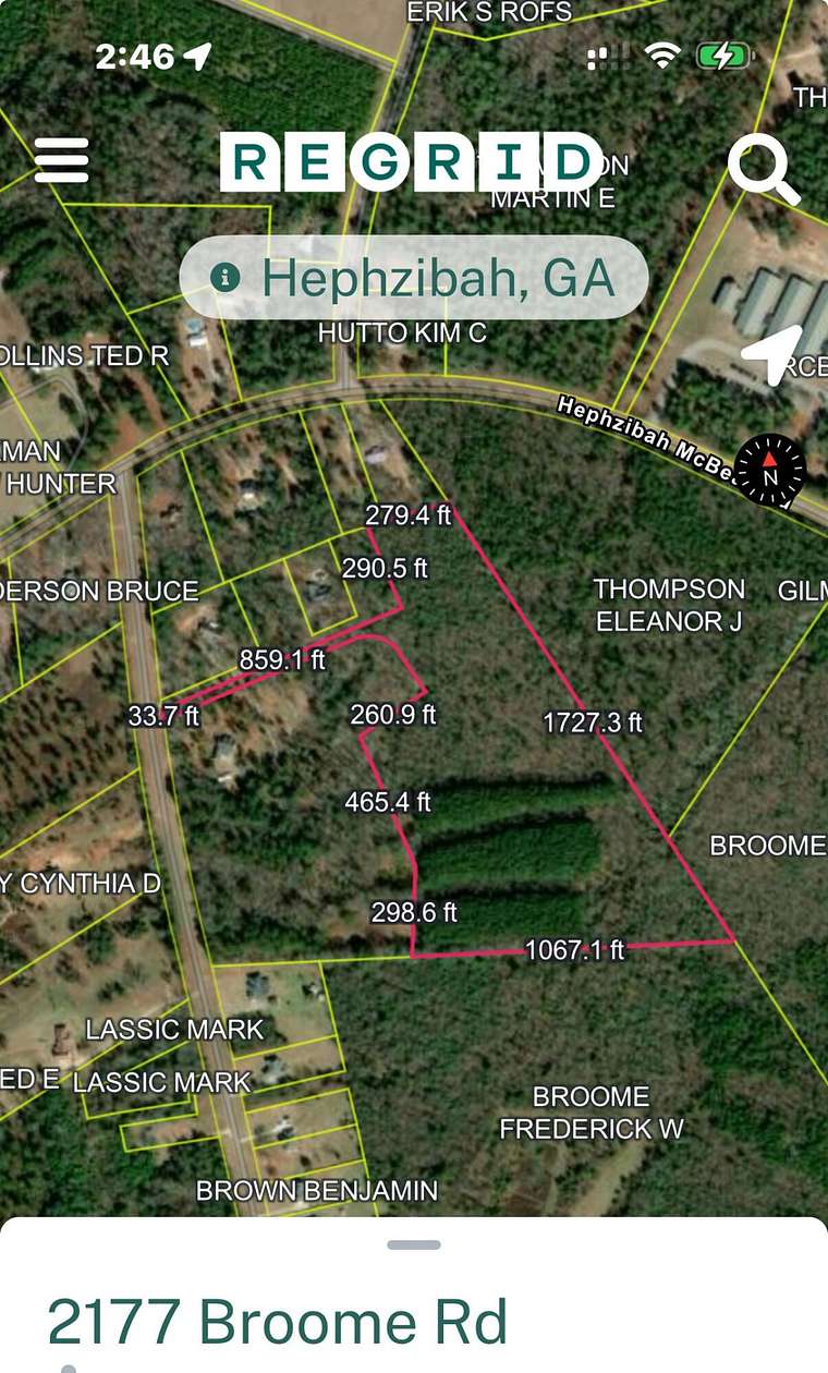 21.5 Acres of Land for Sale in Hephzibah, Georgia