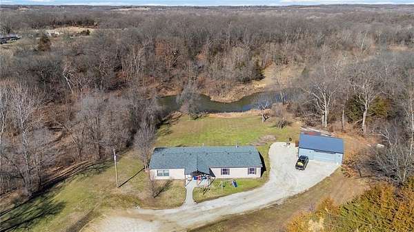21 Acres of Recreational Land with Home for Sale in Ottawa, Kansas