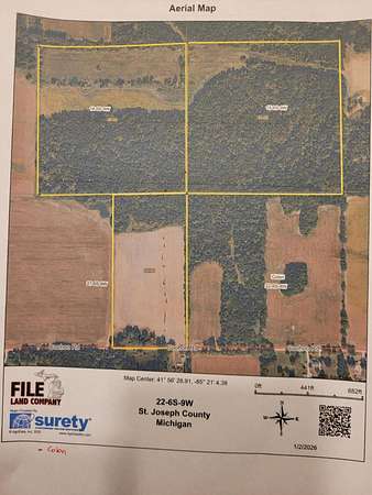 99.5 Acres of Land for Sale in Colon, Michigan