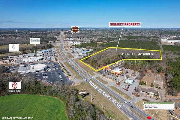 10.4 Acres of Commercial Land for Sale in Dothan, Alabama