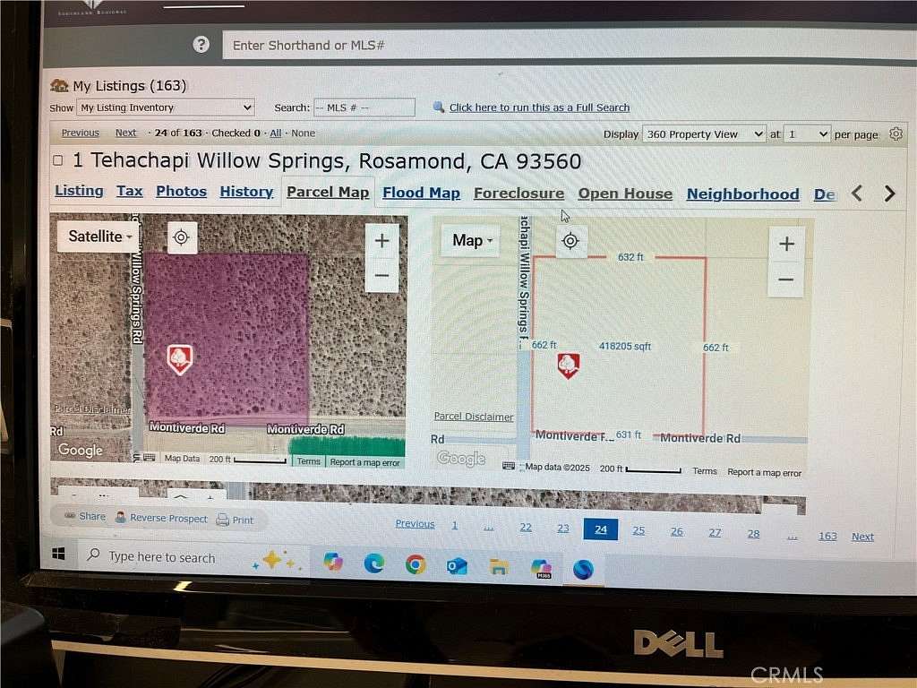 9.55 Acres of Land for Sale in Rosamond, California