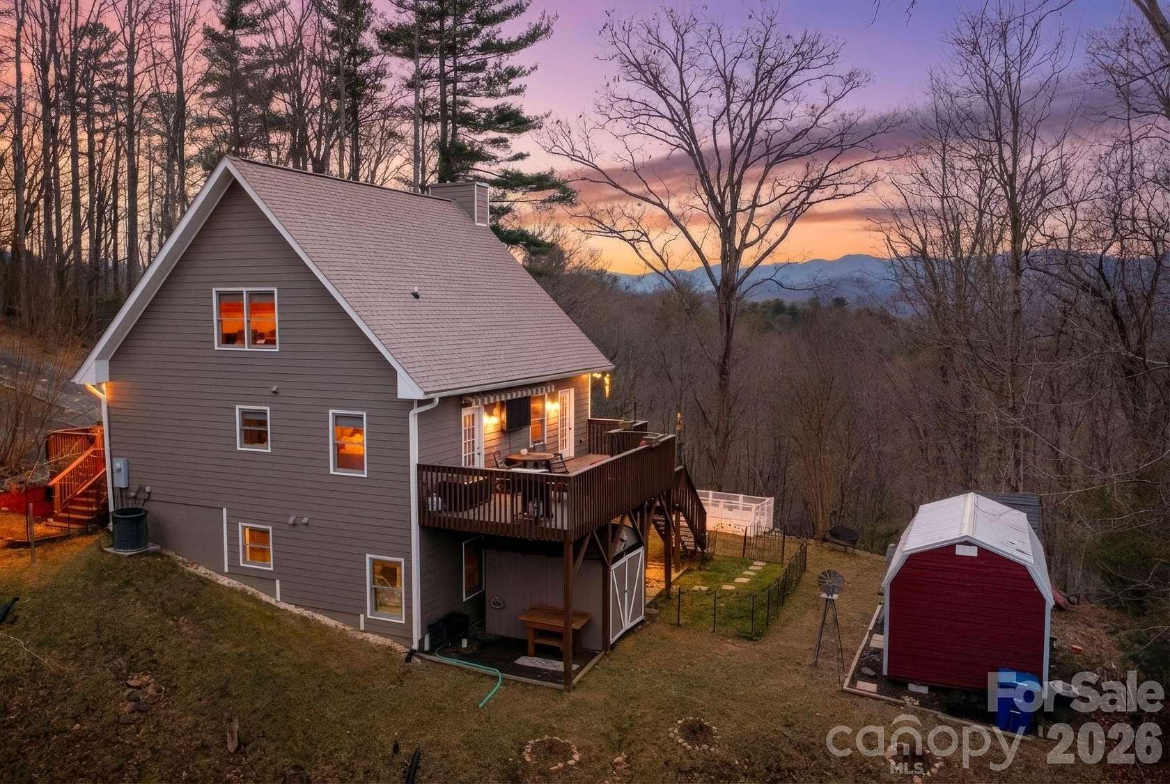 4.66 Acres of Land with Home for Sale in Marshall, North Carolina