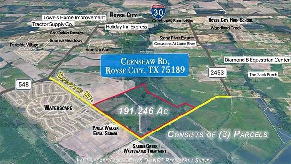 191 Acres of Land for Sale in Royse City, Texas