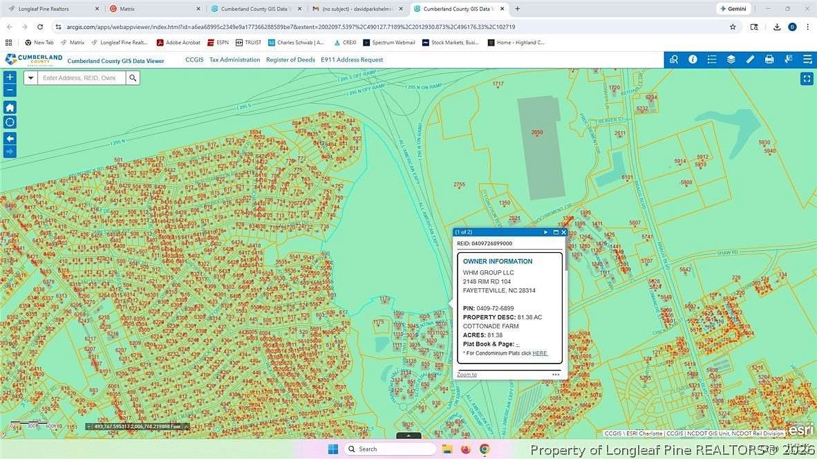 81.4 Acres of Land for Sale in Fayetteville, North Carolina