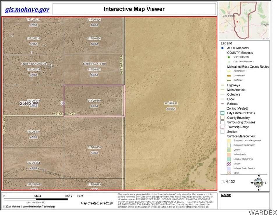 5 Acres of Land for Sale in Dolan Springs, Arizona