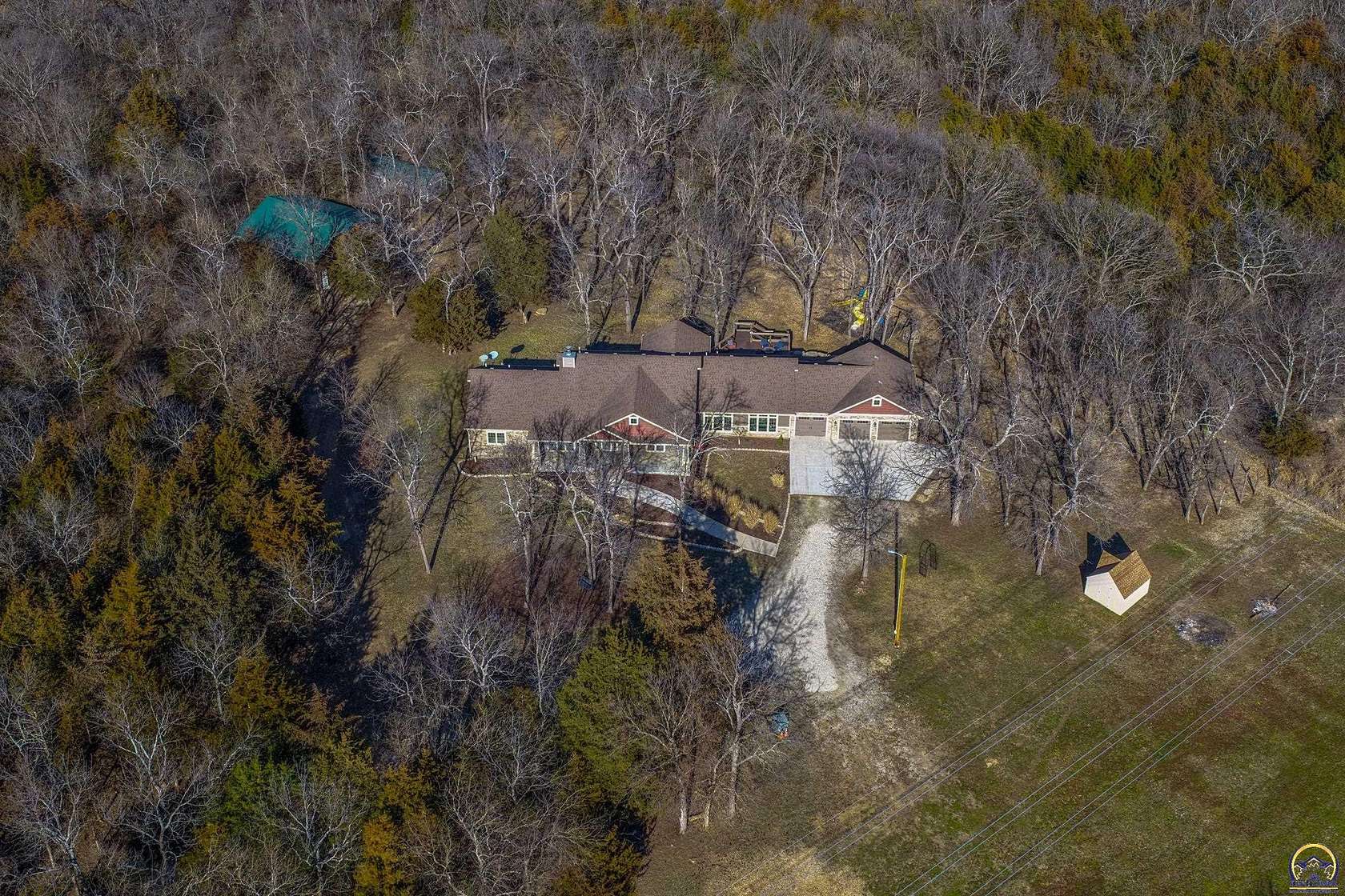 6.77 Acres of Land with Home for Sale in Topeka, Kansas