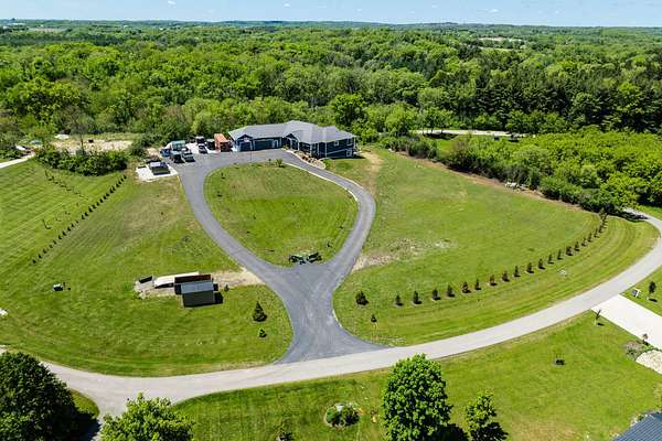5.5 Acres of Land with Home for Sale in Burlington, Wisconsin