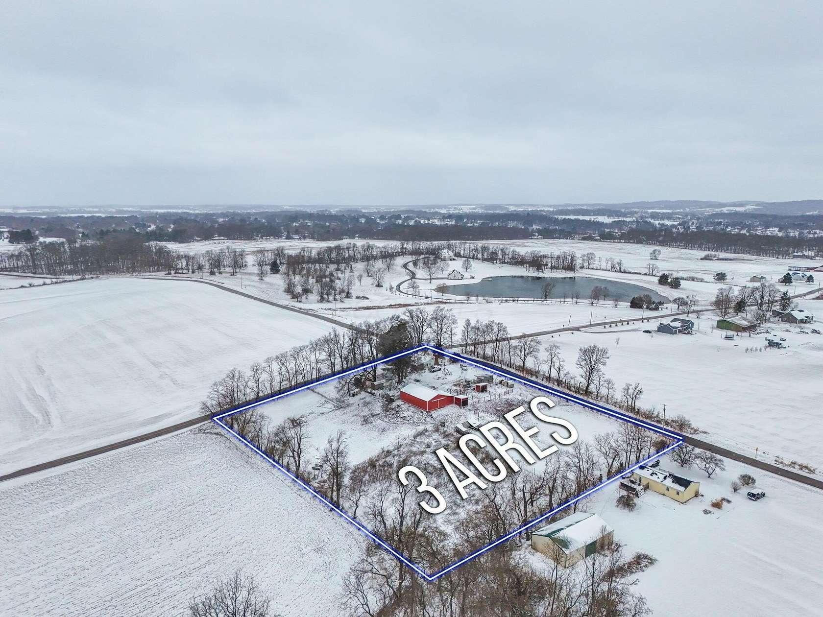3 Acres of Land with Home for Sale in Lancaster, Ohio