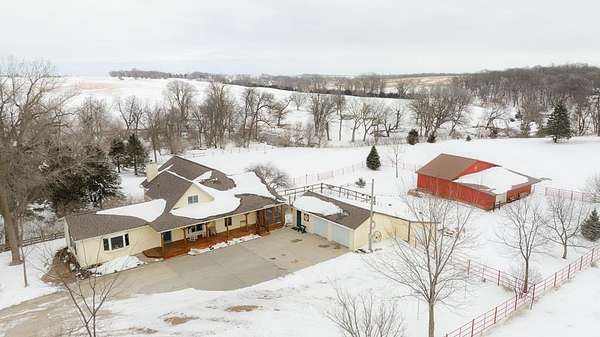 9.64 Acres of Land with Home for Sale in Lake City, Iowa