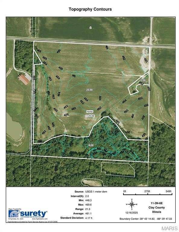 40 Acres of Land for Sale in Flora, Illinois