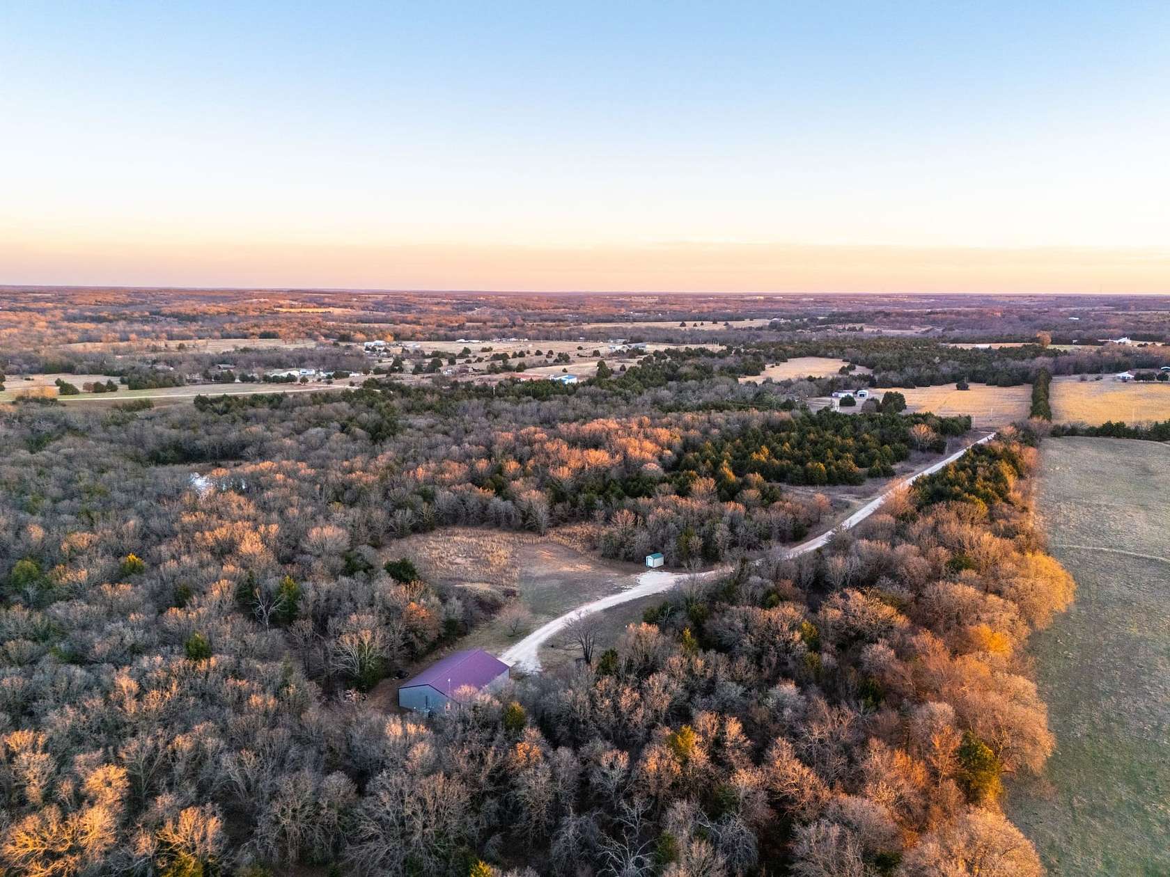 40 Acres of Recreational Land with Home for Sale in Prague, Oklahoma
