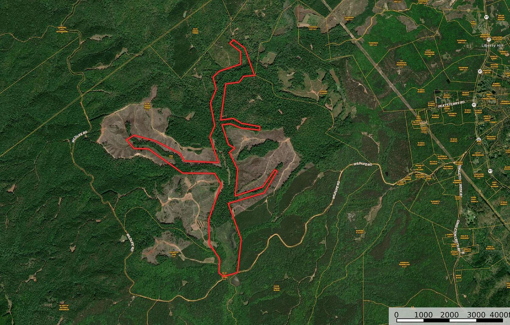 185 Acres of Recreational Land for Sale in Liberty Hill, South Carolina