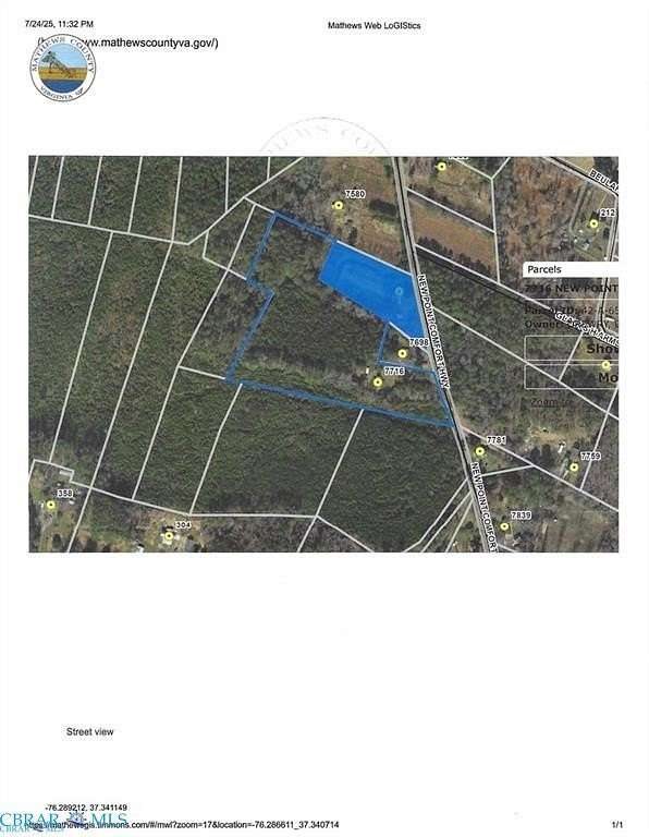 5.34 Acres of Land for Sale in Mathews, Virginia